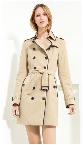 OLD BURBERRY - Trench coat 刺繍あり Burberry Single trench coat Color:Green/Khaki [Name included