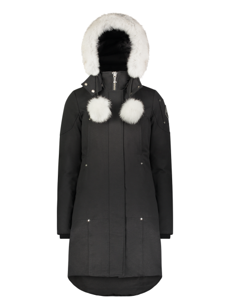 

Moose knuckles Women Stirling Parka Черный с белым мехом MK2003LP290