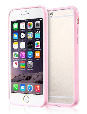 Silikon Hülle iPhone 6 Plus 6S Plus TPU Case mit harte Rückseite Glasfolie