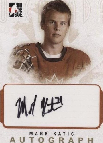 2007-08 In the Game O Canada - Mark Katic #A-MK