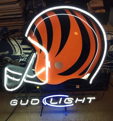 Cincinnati Bengals Go Bengals Beer 24''x20'' Neon Light Sign Lamp Wall Decor Bar