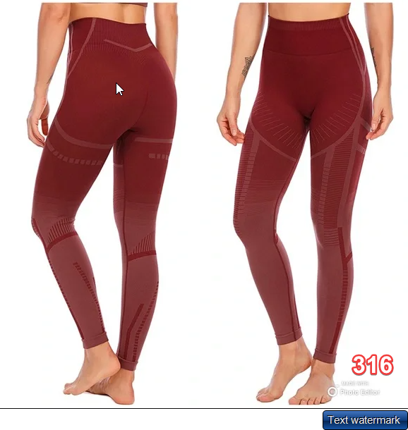 RUNNING GIRL Ombre High Waist Butt Lifting Yoga Leggings - Small & Medium
