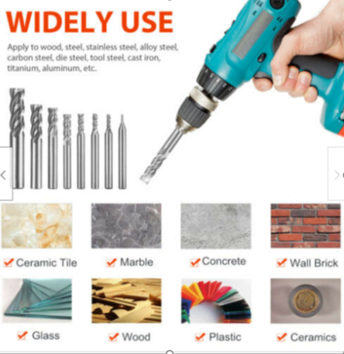 US 4/5/8/10pcs 1/4"Shank 1/8" 3/16" 1/4"End Mill Cutter CNC Router Bits 4 Flute