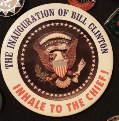 Vintage Presidential Campaign Election Button Pin Tab BILL CLINTON INAUGURATION