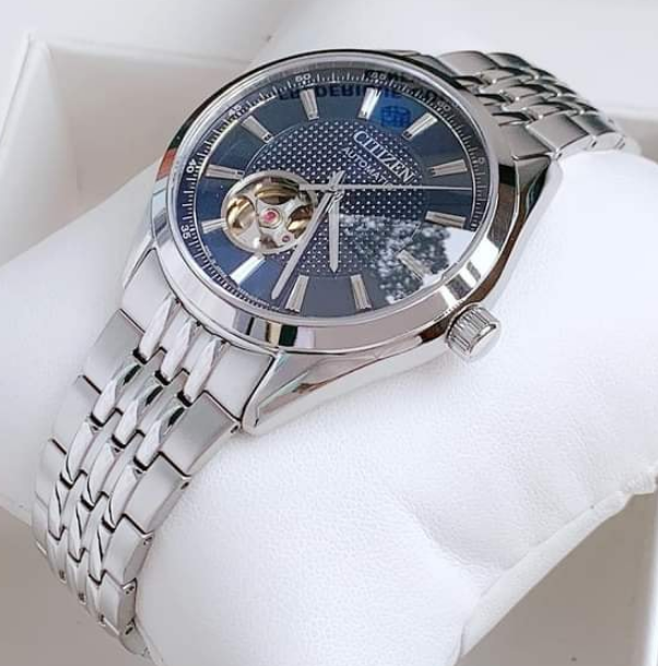 Pre-owned Citizen Automatic Mechanical Men's Blue Dial Watch Nh9110-81l