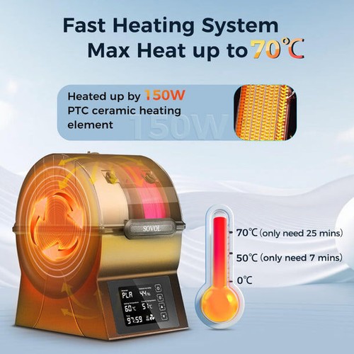 Sovol SH02 Filament Dryer Box Real Time Monitoring Faster Drying & Heating US