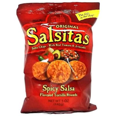 2 BAGS ORIGINAL EL SABROSO SPICY SALSA SALSITAS TORTILLA CHIPS 