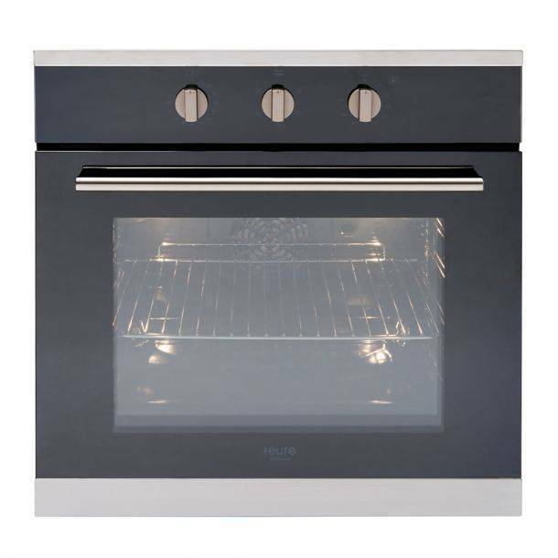 Euro 60cm Fan Forced Multi Function Wall Oven Model EV600BSS2 Ovens