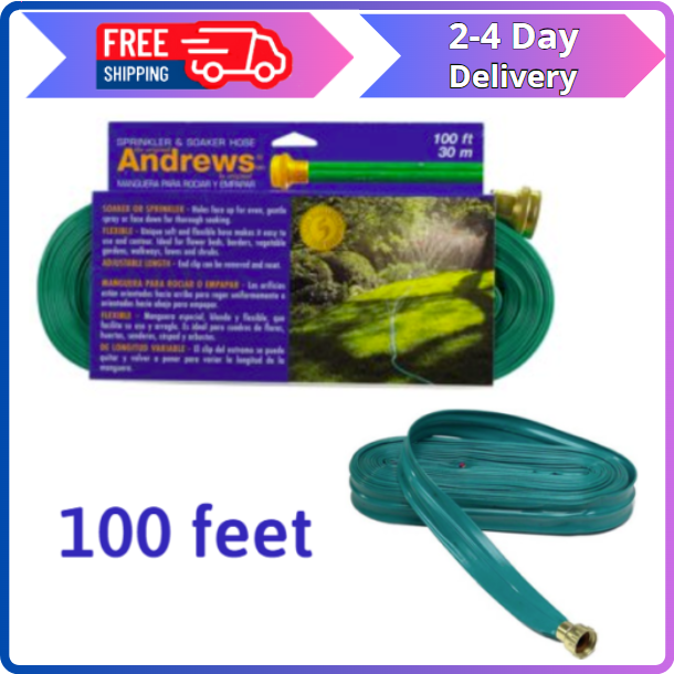 Andrews 10-12349 Durable Vinyl Green Tube Sprinkler Hose 1 Dia. in. x 100 L ft.