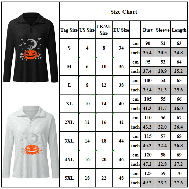 Fasching TShirt Damen Pullover Langarm Kostüm Reißverschluss Übergröße