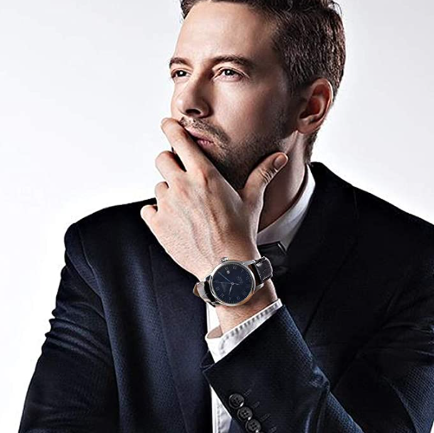 18/20/22/26MM Watch Band Strap Genuine Leather Alligator Deployment Clasp Buckle