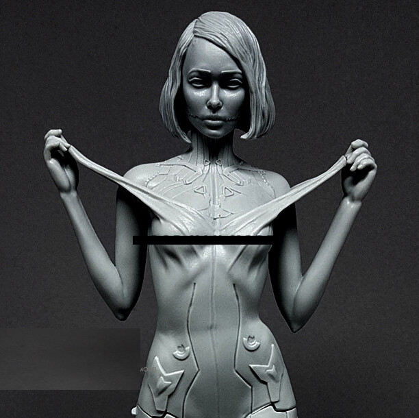 Female Android Robot Sci-Fi GK 1/16 Resin Figure Model Kit