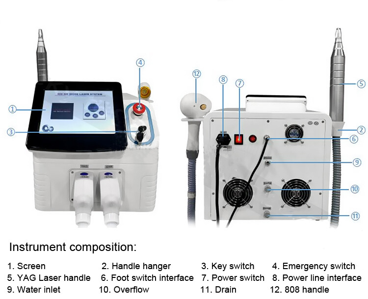  808 Diode Laser Hair Removal Yag 755 808 1064 Diode Laser Hair Removal Machine