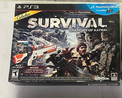 NEW PS3 Cabela's Survival Shadows of Katmai Game w/Top Shot Elite Rifle Gun NEW
