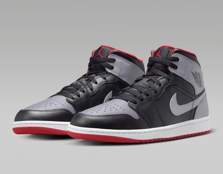 SIZE 13 - NIKE AIR JORDAN 1 MID - DQ8426-006 BLACK WHITE