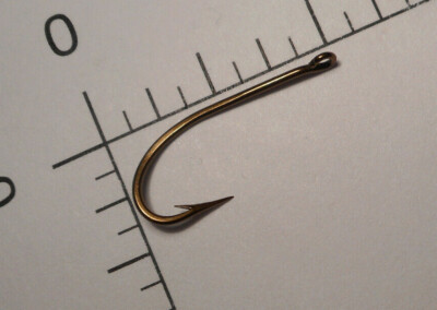 MUSTAD size 4 Fly/BAIT Hooks O'SHAUGHNESSY FORGED KIRBED BRONZED NORWAY 3831
