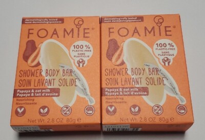 2 Pk FOAMIE BODY BAR - Oat to Be Smooth  2.8 oz cruelty free