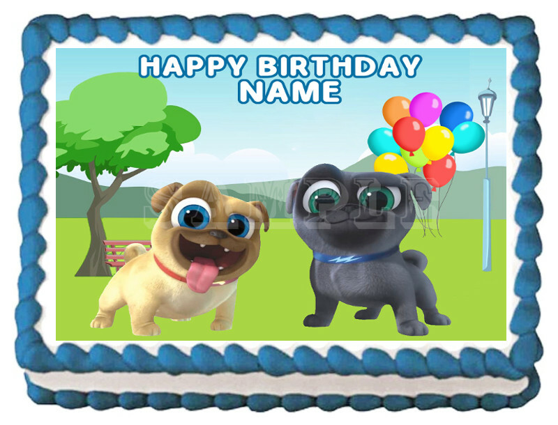 PUPPY DOG PALS Edible Cake topper image design