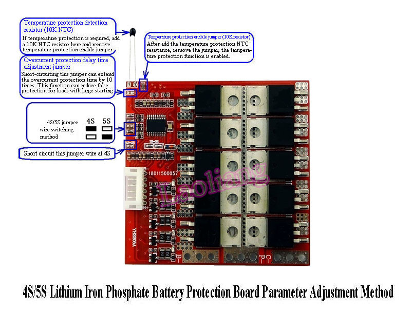 Модуль защиты bms 100a схема подключения для 3s 4s 5s