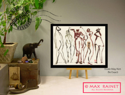 C Peterson 2000 Figures No 20 * Abstract Urban Dancers * Oil Painting * SIGNED