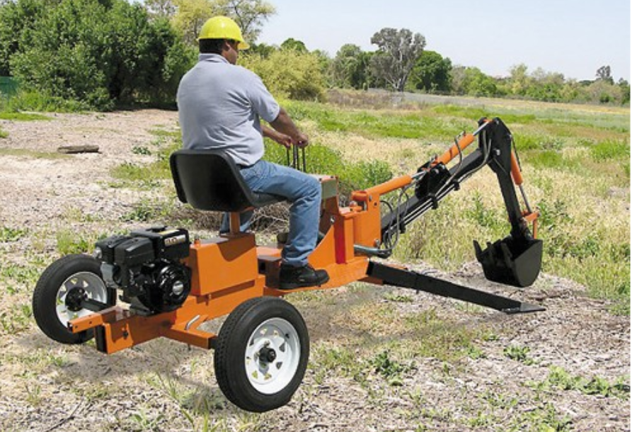 9 HP Towable Backhoe 301cc Engine Landscaping Trench Plant Trees Stump Hydraulic