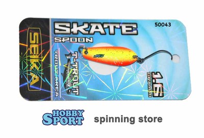 SKATE SPOON SEIKA 1,6 GR col 50043 YELLOW ORANGE TUBERTINI TROUT AREA SPINNING