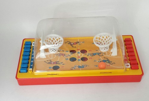 Vintage Basketball Game Table Top Push Button