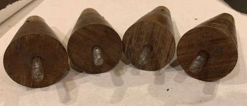 Vintage Console Stereo Stool Legs Set of 4 Walnut Finish MCM Retro