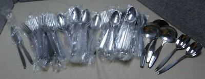 75 PC Sasaki Stanley Roberts VICTORY Stainless Flatware Many New 4 Other Ladles