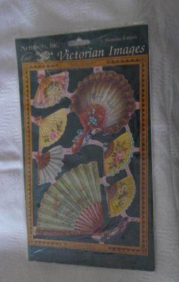 Old Stock~Ladies Hand Fans Die Cut Scrap Art~ARTIFACTS Inc Victorian Images