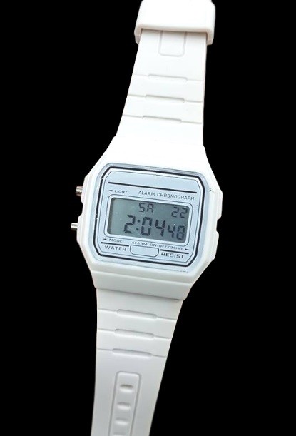 Orologio Da Polso Unisex Digitale Moderno Fashion Casual Plastica Bianco lac