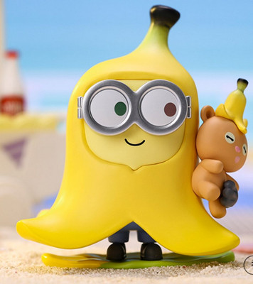 POP MART / Minions Inseparable Series Banana Surfboard Mini Design Figure Toy