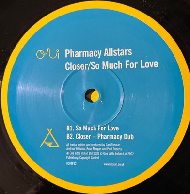 Pharmacy Allstars - Closer / So Much For Love - UK 12'' Vinyl - 2002 - One Lit...