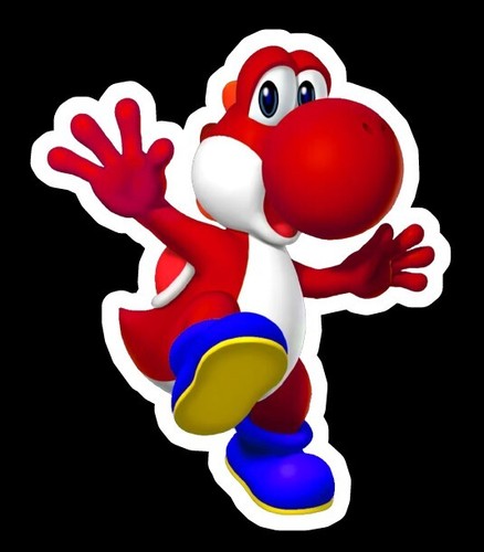 Yoshi Vinyl Sticker/Decal 3.5 inch Cartoon Super Mario Bros