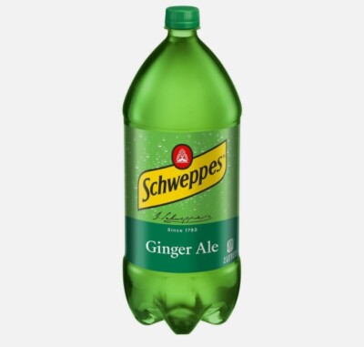 Schweppes Caffeine Free Ginger Ale 2 Liter (Pack of 4)