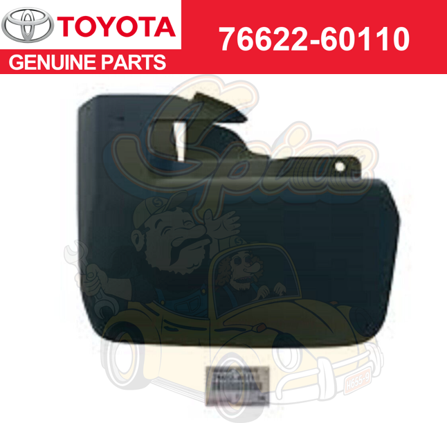 Toyota MUDGUARD SUB-ASSY, FRONT FENDER, LH 76622-60110 for