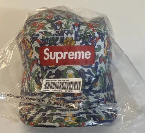 SUPREME WASHED CHINO TWILL CAMP CAP/ OS TAPESTRY SS23 WEEK 1 (100