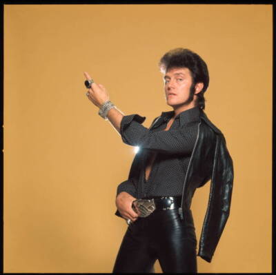 Alvin Stardust Studio Portrait On Motorbike London 1975 MUSIC OLD PHOTO 2