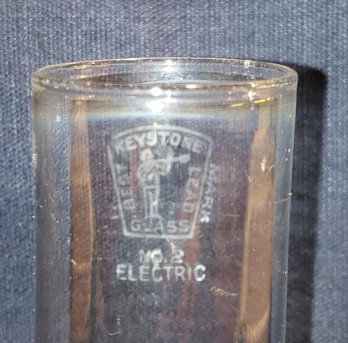 Vintage Keystone No.2 Electric Glass Oil/Kerosene Lamp Chimney 9 15/16