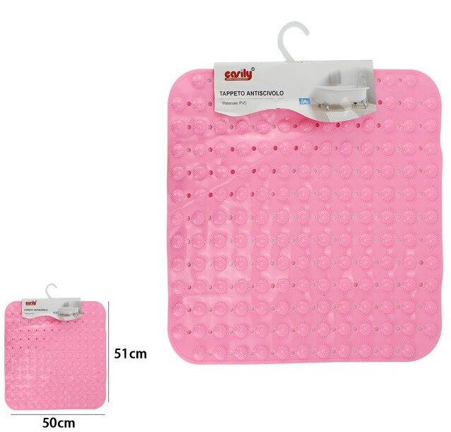 Tappeto Tappetino In Pvc Antiscivolo Per Vasca Da Bagno Doccia 51x50cm 59634 dfh