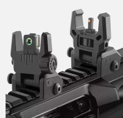 Smith & Wesson M&P 15-22 Iron Sights Flip-up Front & Rear Sight Fiber Optics V1