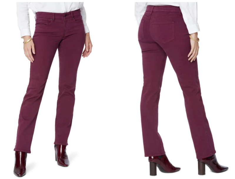 

Джинсы NYDJ Not Your Daughters Мэрилин, прямые эластичные джинсы Deep Merlot , США, Красный, Marilyn