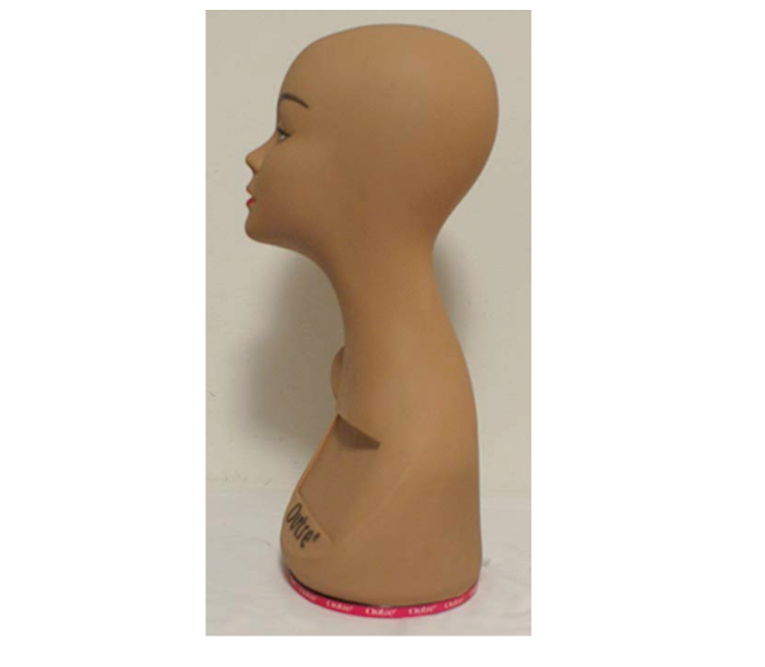 OUTRE 360 TURNING Mannequin Tan Head Model Stand Wig Hat Scarf Display 19