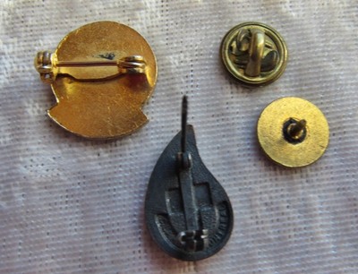 2 Vintage Blood Donor Pins With a St. John's Ambulance Pin.