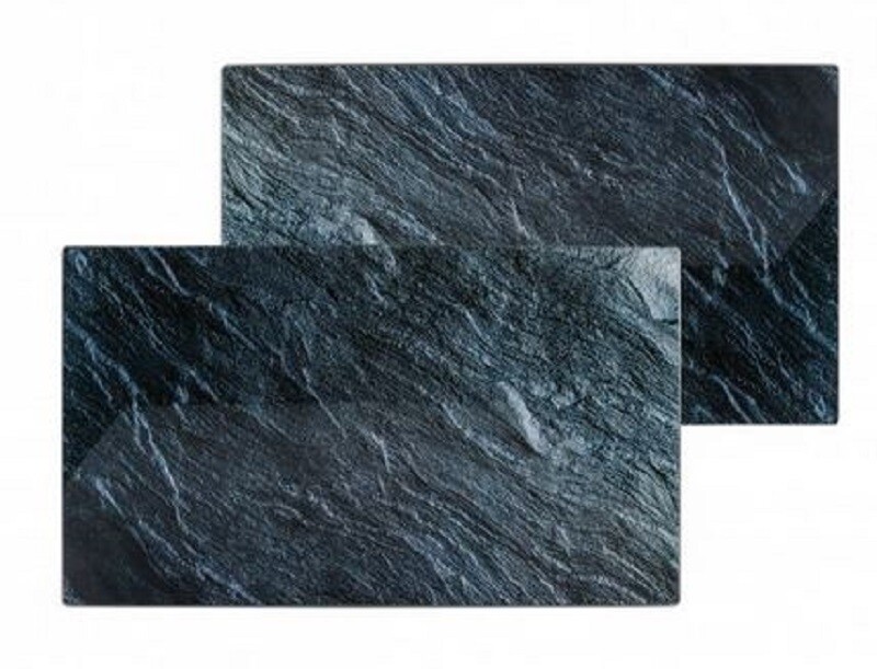 2er Set Herd-Abdeckplatte Schneidebrett Ceranfeld-Abdeckung Herdabdeckung Stone