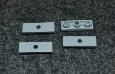 (4) 1x3 LIGHT GRAY INVERTED Smooth Finishing Tile Brick Bricks ~ Lego ~ NEW
