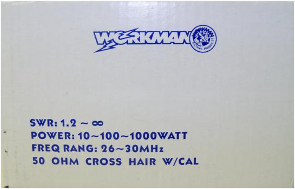 Workman HP202S Cross Needle SWR/Watt Meter, Power Meter -1000 Watt & 50 Ohm NEW
