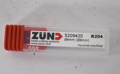 Zund Router Bit 5209420 R204 4mm Routing x 6mm Depth x 6mm Shank Replacement