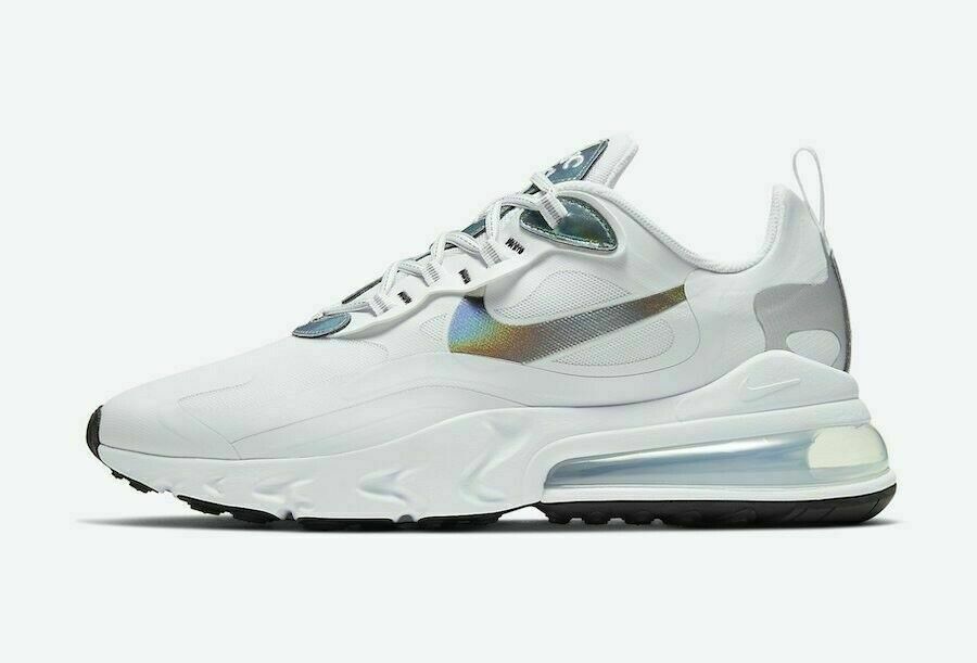 

Мужские белые переливающиеся кроссовки Nike Air Max 270 React CZ7376 100, Белый, Nike Air Max 720