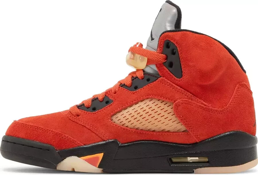 Pre-owned Jordan Nike Air  5 Retro Dunk On Mars Black Red Dd9336-800 Women's 12